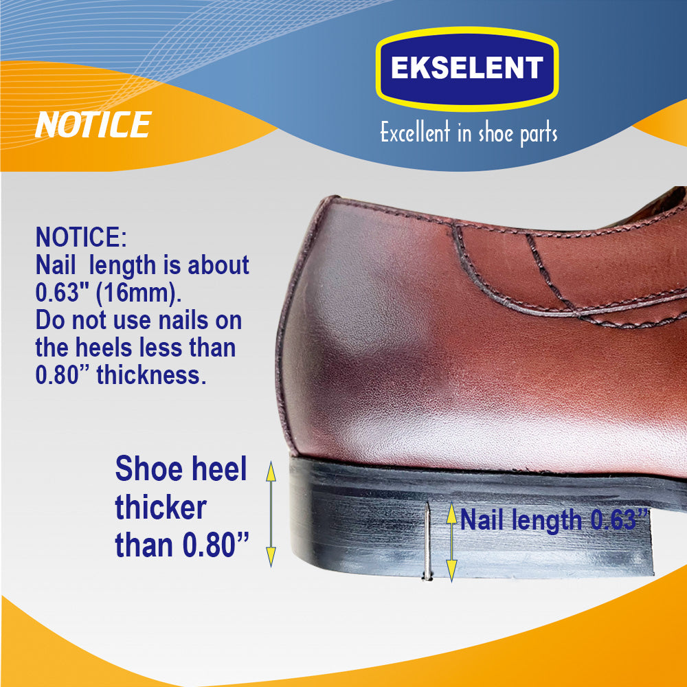 EKSELENT 6 Pairs Shoe Heel Plate Tap, Shoe Heel Side Worn Repair Rubber Patch, Replacement Kit