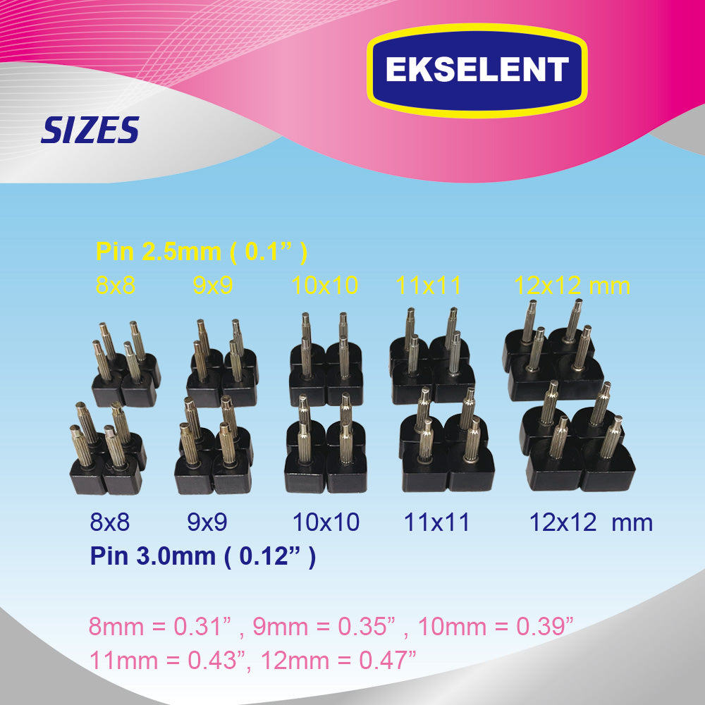 EKSELENT 20 Pairs High Heel Tips for Shoe Heel Replacement, Women's Shoes Repair Tap Caps, O Shape or U Shape Lady's Shoes Non Slip Tip Pin