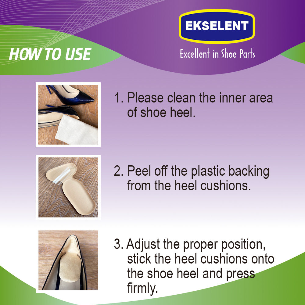 EKSELENT 2 Pairs Heel Cushion