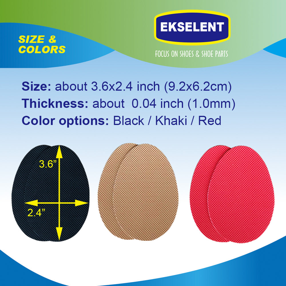 EKSELENT 5 Pairs Shoe Sole Anti Slip Grips, Non Skid Self Adhesive Rubber Pads, Shoe Bottom and Heel Noise Reduction Stickers and Protectors