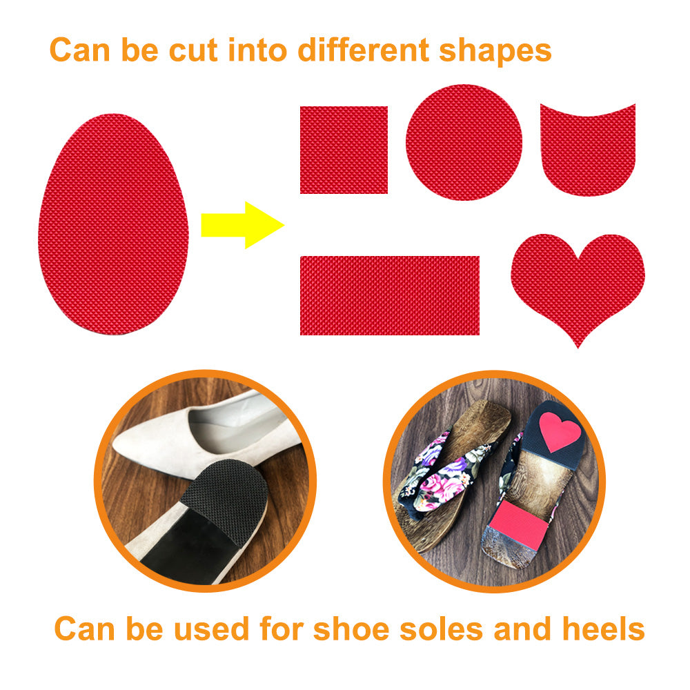 EKSELENT 5 Pairs Shoe Sole Anti Slip Grips, Non Skid Self Adhesive Rubber Pads, Shoe Bottom and Heel Noise Reduction Stickers and Protectors