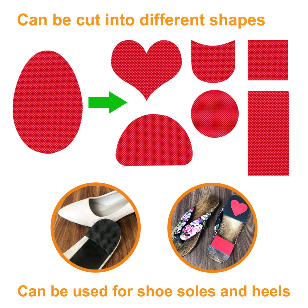 EKSELENT 8 Pairs (16 Pieces) Shoe Sole Anti Slip Pads, Non Skid Self Adhesive Rubber Grips, Shoe Bottom and Heel Protectors