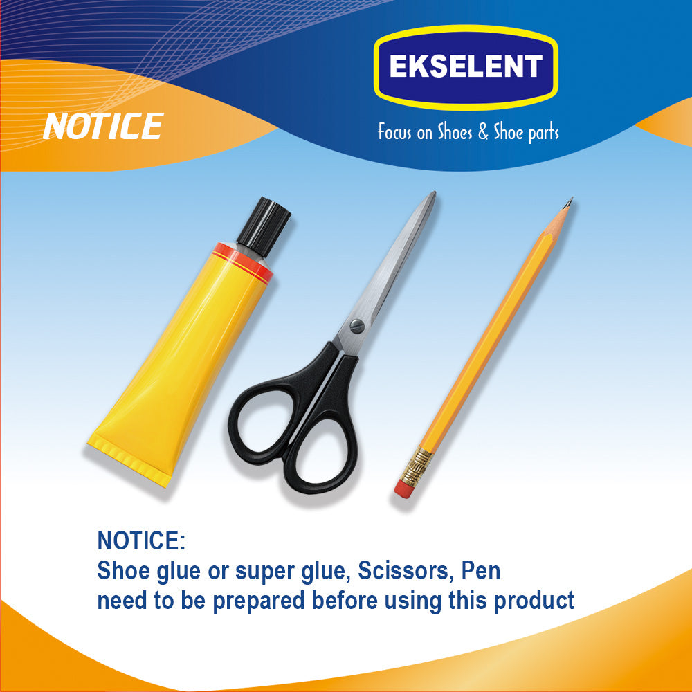EKSELENT 2 Pairs Shoe Sole Repair Rubber Sheets, Shoe Bottom Outer Front Sole and Heel Replacement Pads, Anti Slip Noise Reduction Grips, Non Skid Protectors, Size 7.1x4.7 Inches