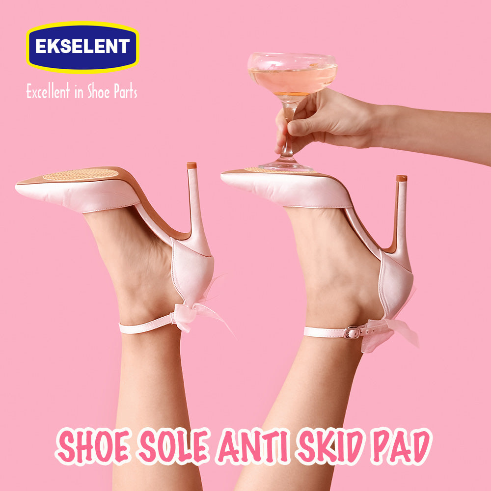 EKSELENT 6 Pairs (12 Pieces) Shoe Sole Non Slip Pads, Anti Skid Self Adhesive Rubber Grips, Shoe Bottom Front Sole and Heel Noise Reduction Protector Cushions