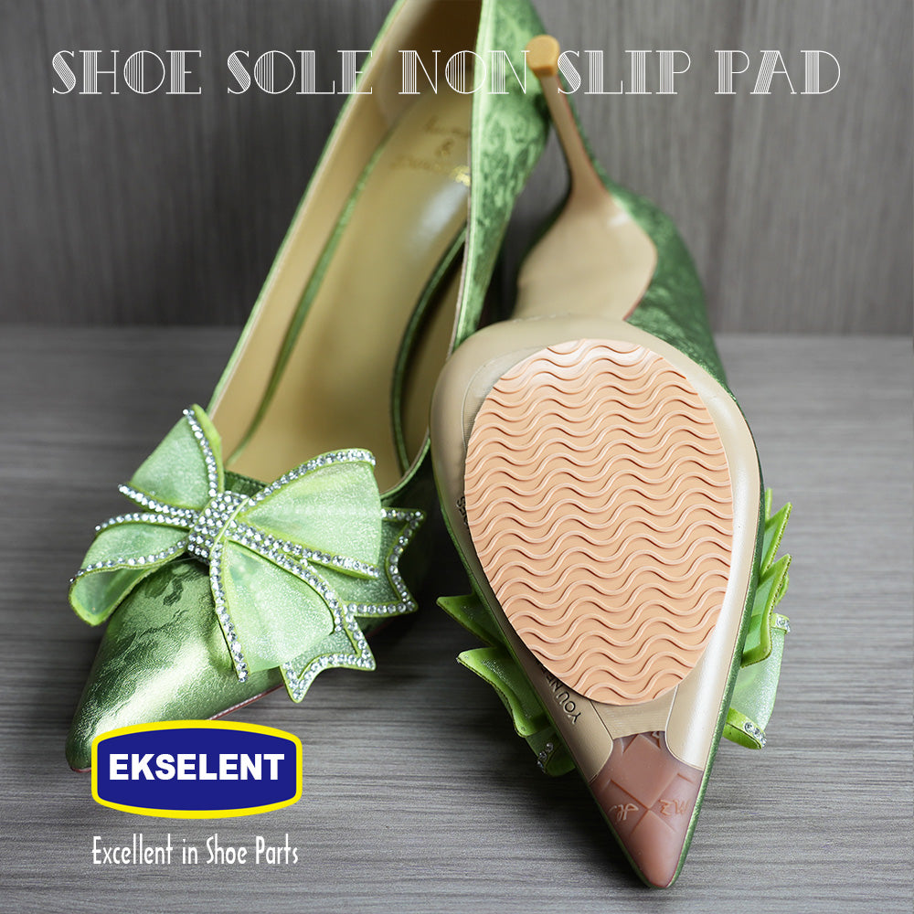 EKSELENT 6 Pairs (12 Pieces) Shoe Sole Non Slip Pads, Anti Skid Self Adhesive Rubber Grips, Shoe Bottom Front Sole and Heel Noise Reduction Protector Cushions