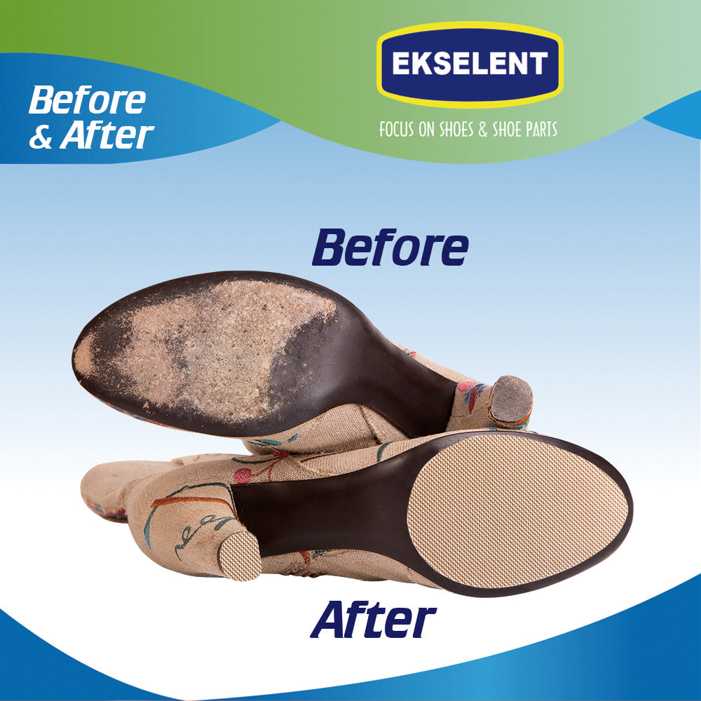 EKSELENT 5 Pairs Shoe Sole Anti Slip Grips, Non Skid Self Adhesive Rubber Pads, Shoe Bottom and Heel Noise Reduction Stickers and Protectors