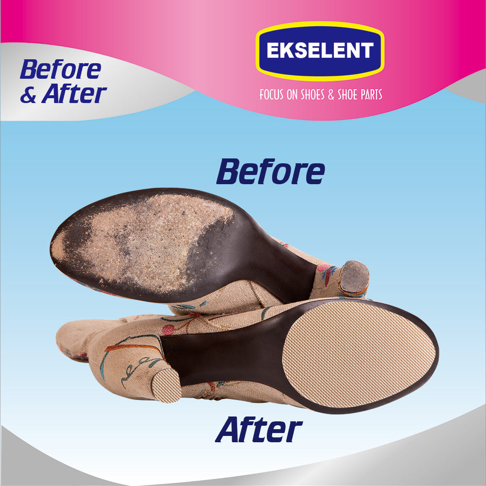 EKSELENT 5 Pairs (10 Pieces) Shoe Sole Non Slip Grips with Star, Heart, Flower, Heel, Semicircle Shapes, Anti Skid Self Adhesive Rubber Pads, Shoe Bottom Noise Reduction Cushions
