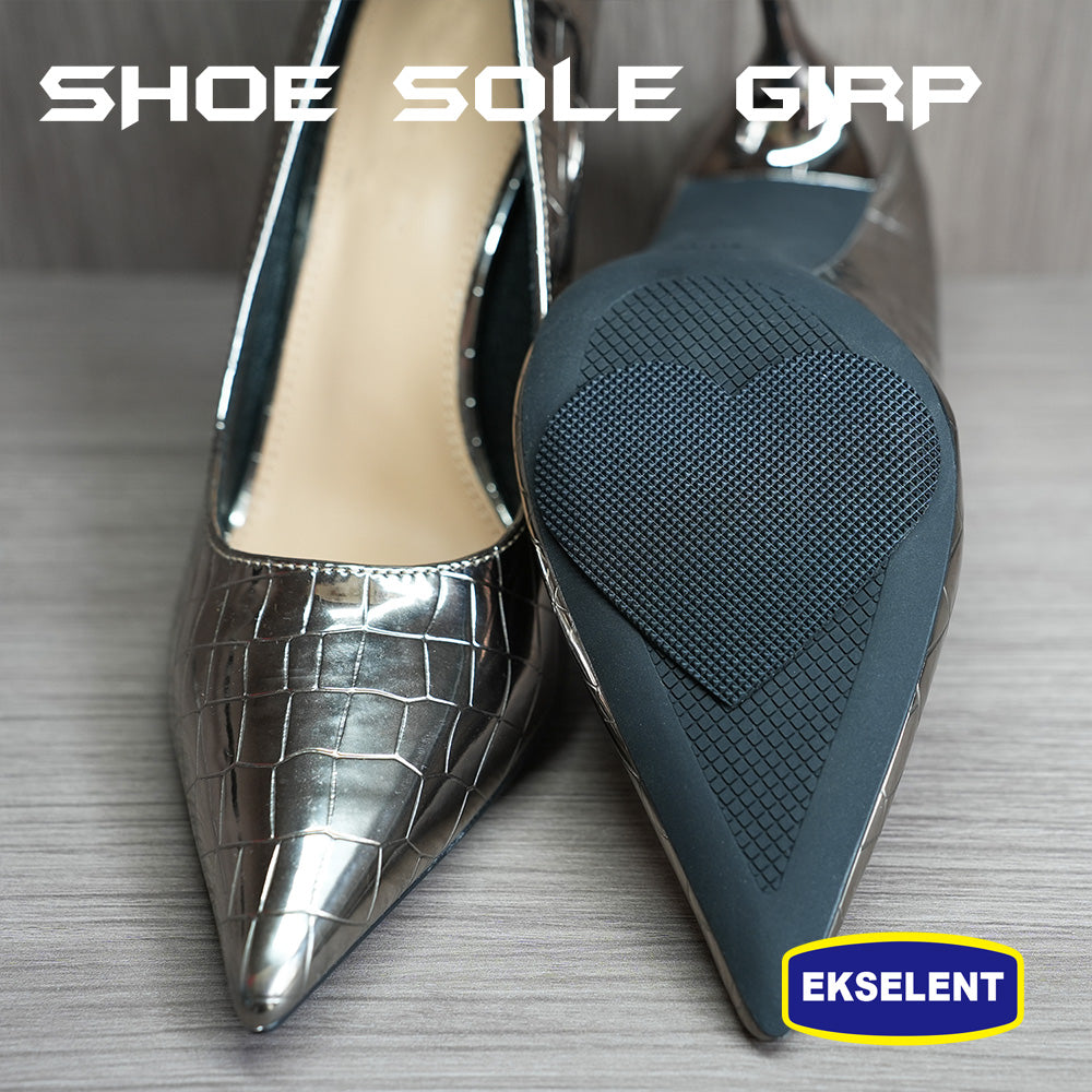 EKSELENT 5 Pairs (10 Pieces) Shoe Sole Non Slip Grips with Star, Heart, Flower, Heel, Semicircle Shapes, Anti Skid Self Adhesive Rubber Pads, Shoe Bottom Noise Reduction Cushions