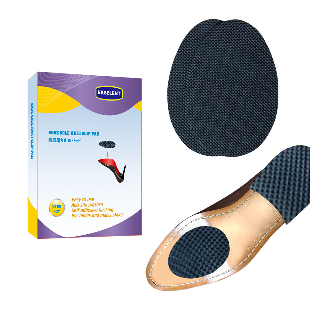EKSELENT 8 Pairs (16 Pieces) Shoe Sole Anti Slip Pads, Non Skid Self Adhesive Rubber Grips, Shoe Bottom and Heel Protectors