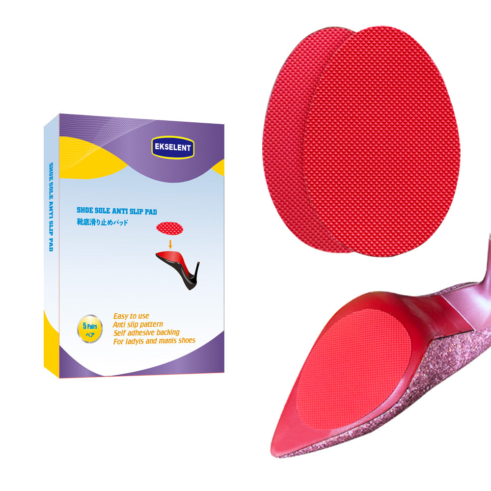 EKSELENT 8 Pairs (16 Pieces) Shoe Sole Anti Slip Pads, Non Skid Self Adhesive Rubber Grips, Shoe Bottom and Heel Protectors