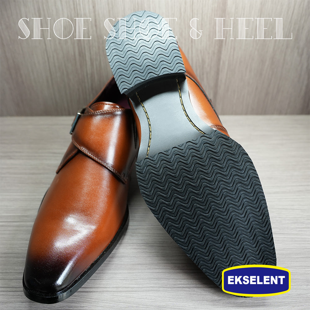 EKSELENT 8 Pieces Shoe Sole and Heel Repair Rubber Sheets, Shoe Bottom Front Sole and Heel Replacement Pads, Non Skid Sole Protectors 2 Pairs Soles and 2 Pairs Heels