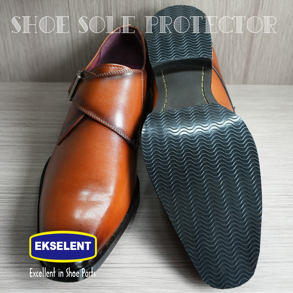 EKSELENT 2 Pairs (4 Pieces) Shoe Sole Protectors, Wave Pattern Shoe Bottom and Heel Non Slip Grips