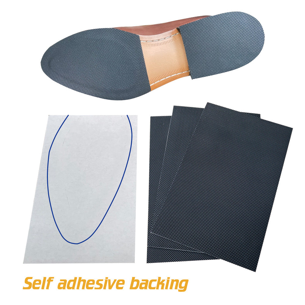 EKSELENT 4 Pieces Shoe Sole Protectors, Shoe Bottom and Heel Anti Slip Grip Pads, Self Adhesive Non Skid Noise Reduction Sticker