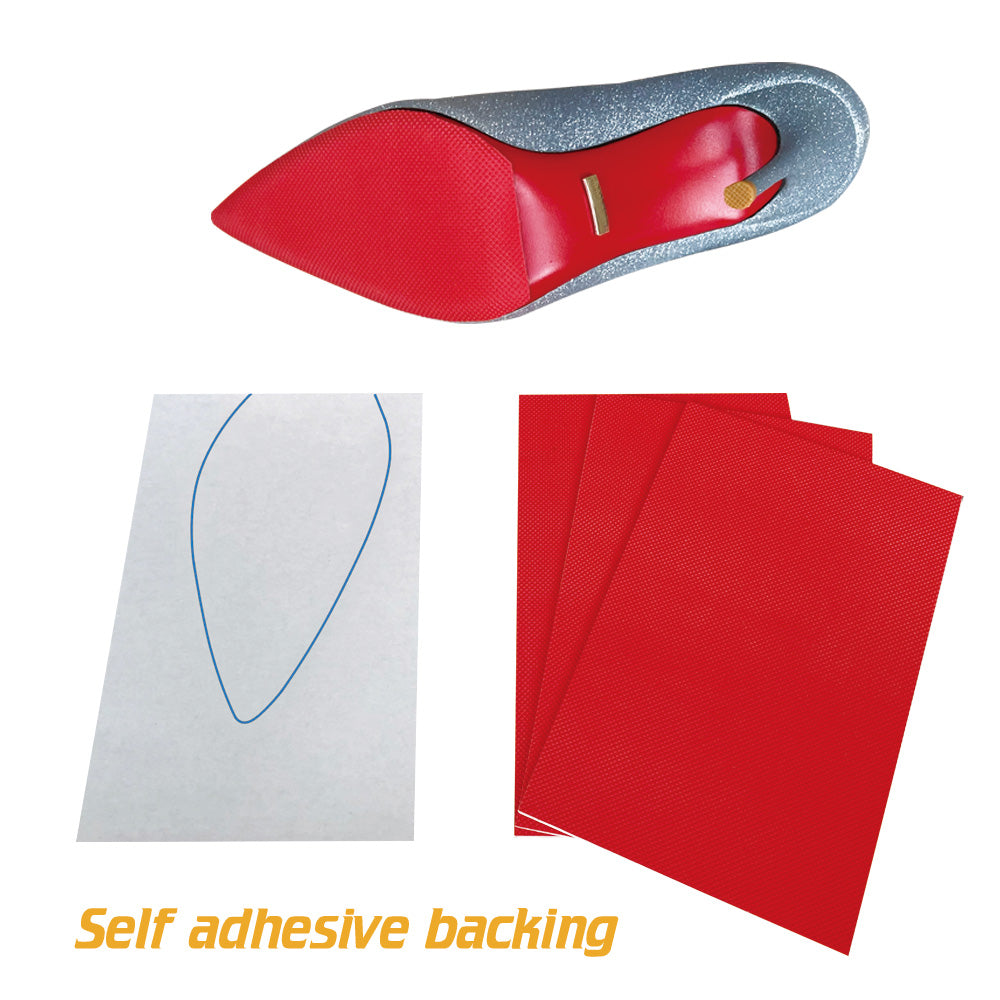 EKSELENT 4 Pieces Shoe Sole Protectors, Shoe Bottom and Heel Anti Slip Grip Pads, Self Adhesive Non Skid Noise Reduction Sticker