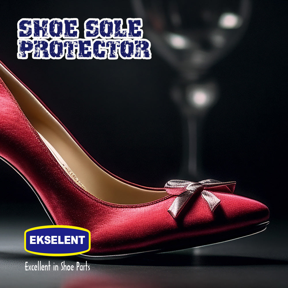 EKSELENT 2 Pairs (4 Pieces) Shoe Sole Protectors, Wave Pattern Shoe Bottom and Heel Non Slip Grips