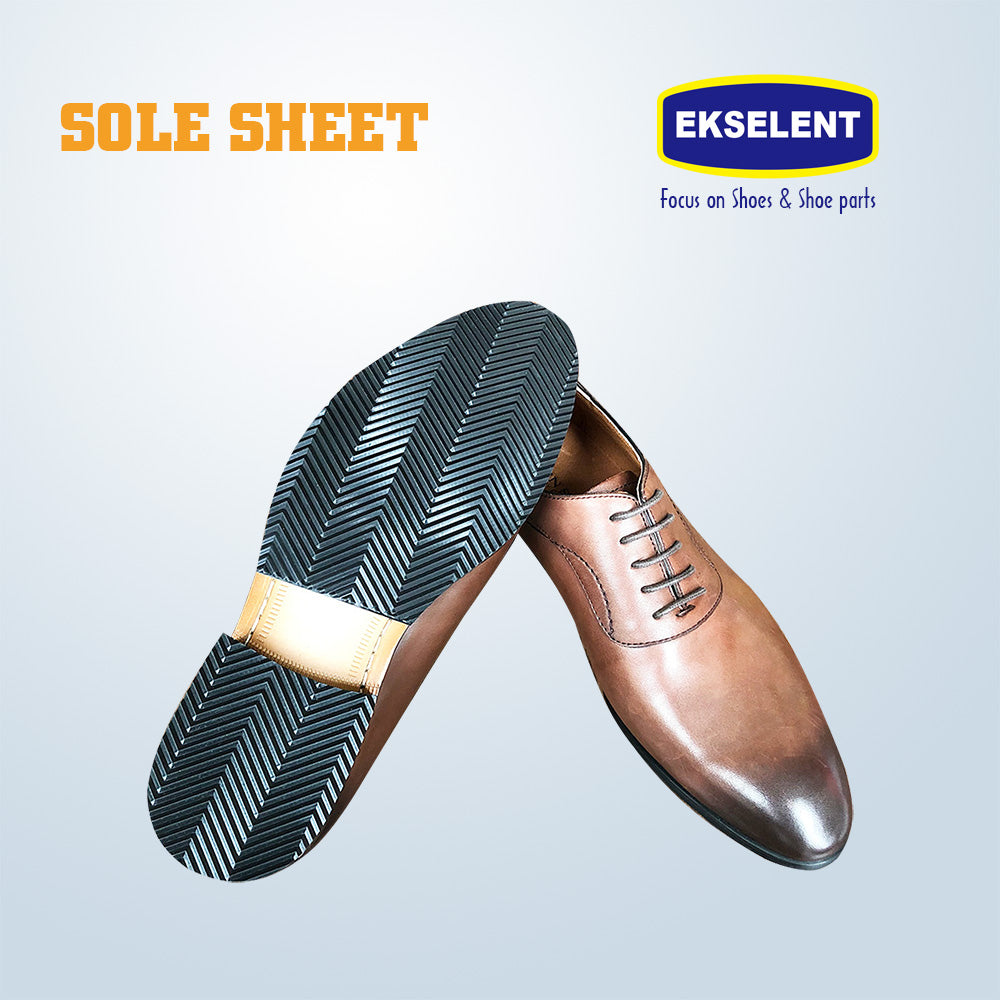 EKSELENT 2 Pairs Shoe Sole Repair Rubber Sheets, Shoe Bottom Outer Front Sole and Heel Replacement Pads, Anti Slip Noise Reduction Grips, Non Skid Protectors, Size 7.1x4.7 Inches